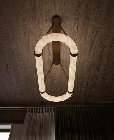 Circle Alabaster Chandelier - Yiarolight