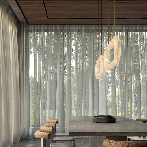 Circle Alabaster Chandelier - Yiarolight