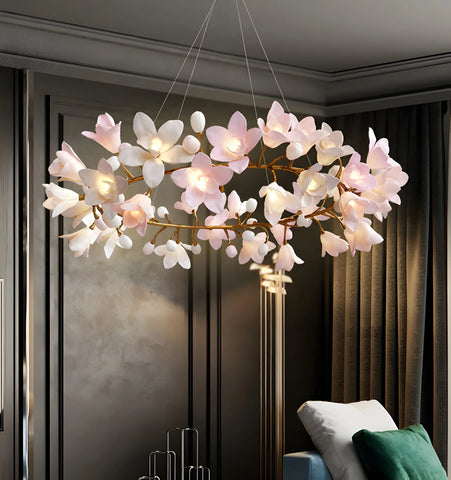 Lustre circulaire en forme de fleur