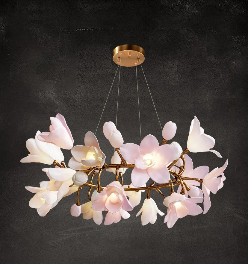Lustre circulaire en forme de fleur
