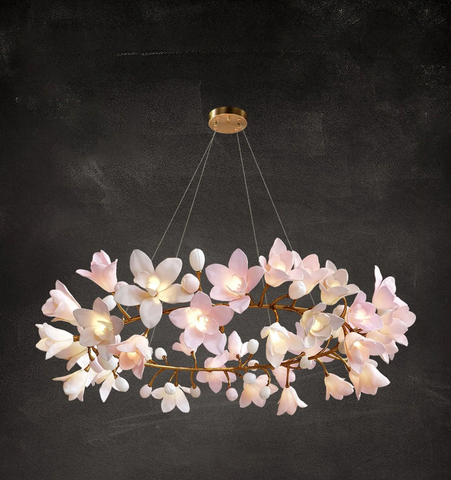 Lustre circulaire en forme de fleur