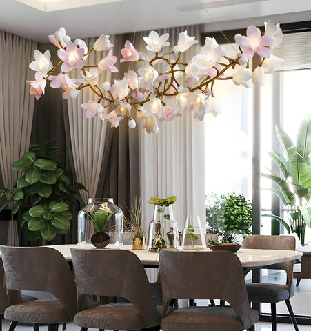 Lustre circulaire en forme de fleur