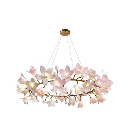 Lustre circulaire en forme de fleur
