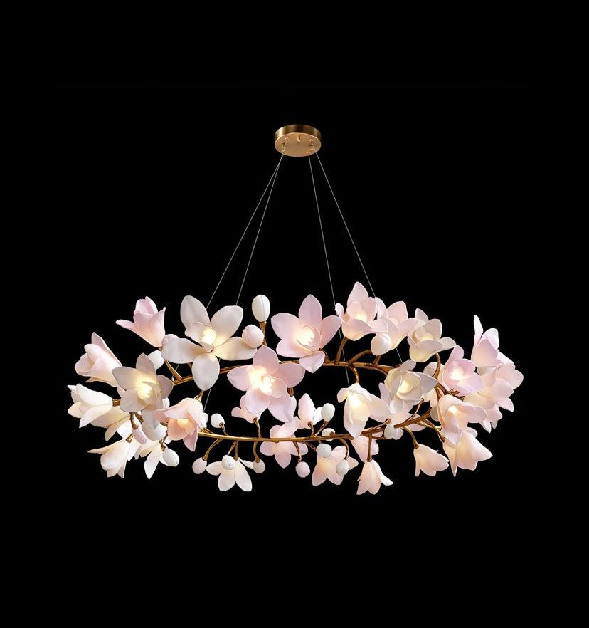 Lustre circulaire en forme de fleur