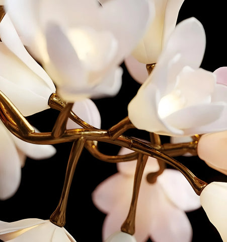 Lustre circulaire en forme de fleur