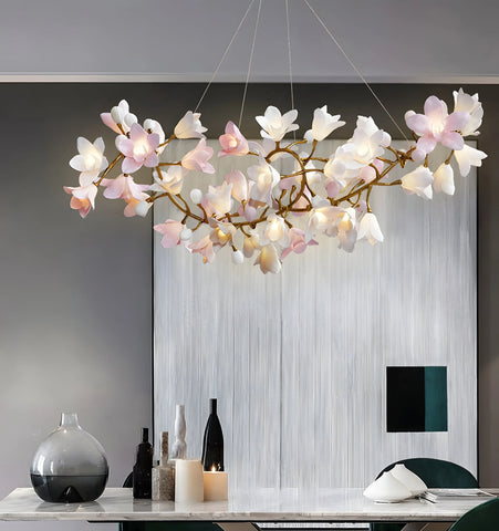 Lustre circulaire en forme de fleur