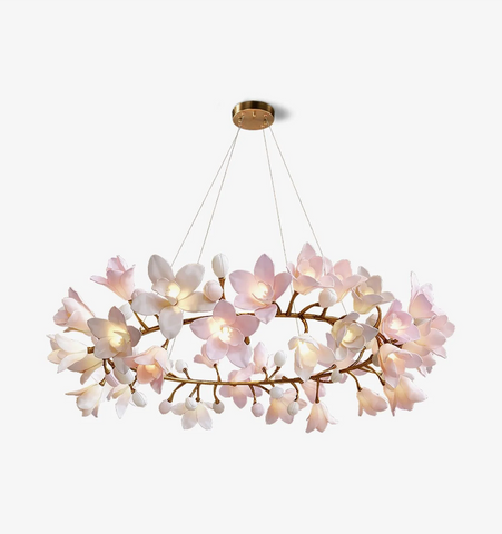 Lustre circulaire en forme de fleur