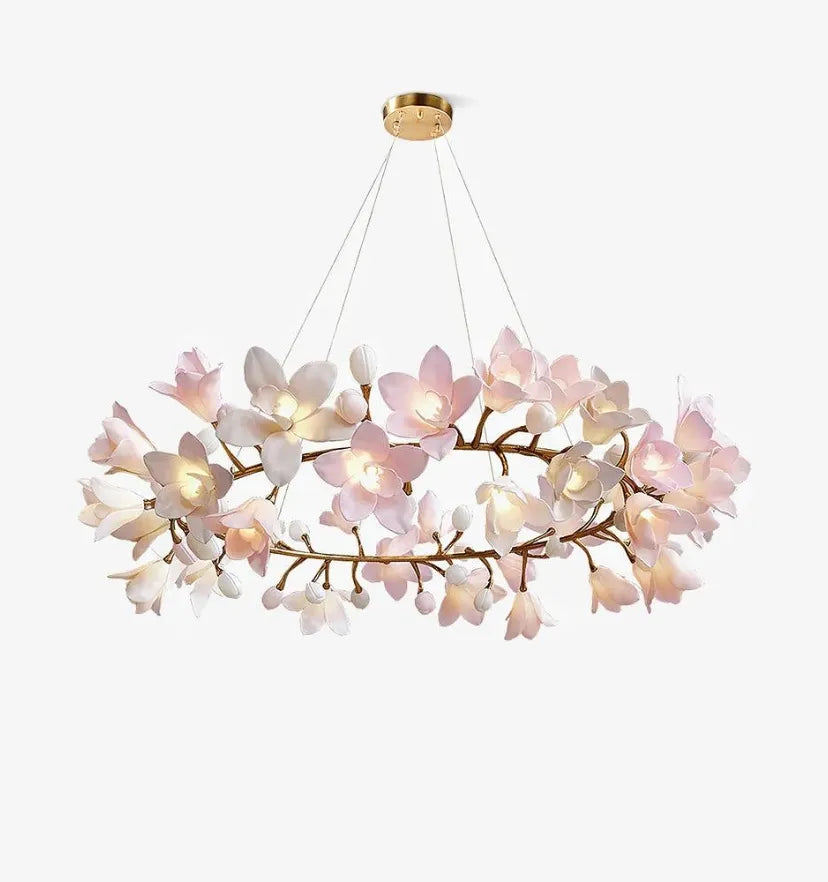 Lustre circulaire en forme de fleur