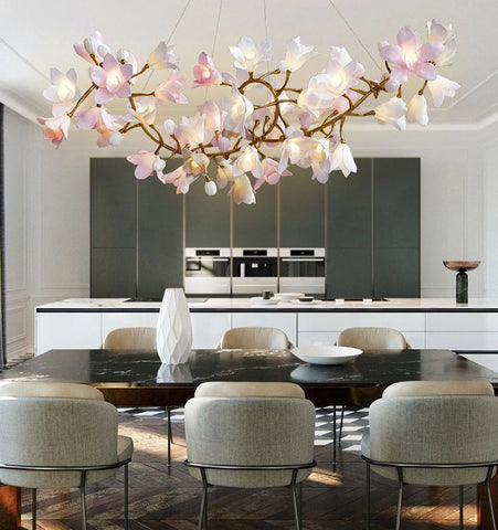 Lustre circulaire en forme de fleur