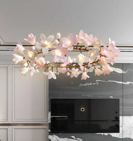 Lustre circulaire en forme de fleur