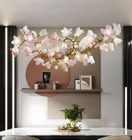 Lustre circulaire en forme de fleur