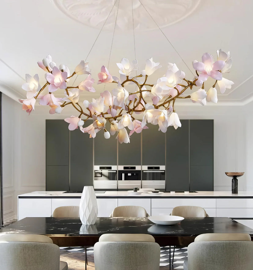 Lustre circulaire en forme de fleur