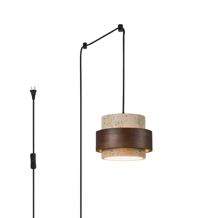 Cole Travertine Plug In Pendant Lamp - Yiarolight