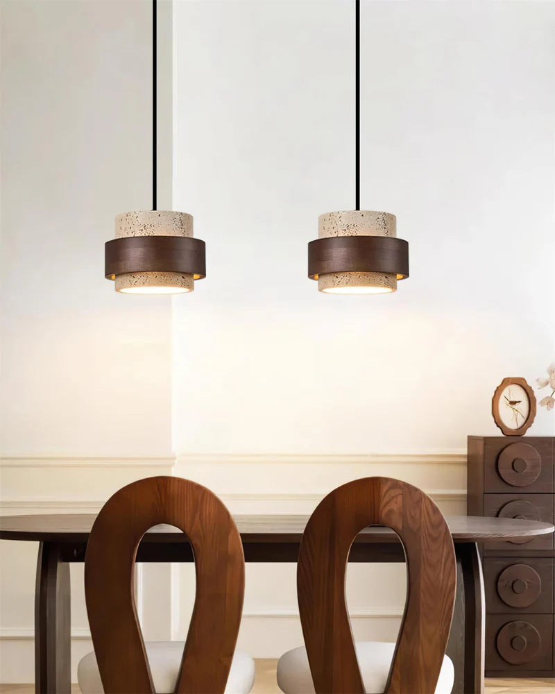 Cole Travertine Plug In Pendant Lamp - Yiarolight