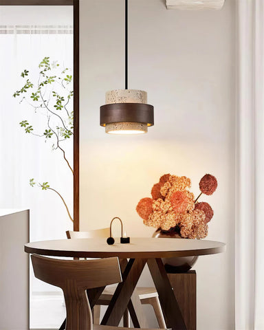 Cole Travertine Plug In Pendant Lamp - Yiarolight