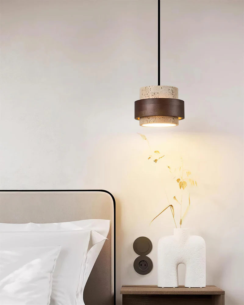 Cole Travertine Plug In Pendant Lamp - Yiarolight