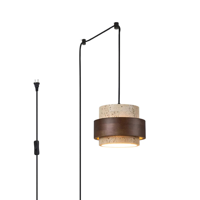 Cole Travertine Plug In Pendant Lamp - Yiarolight