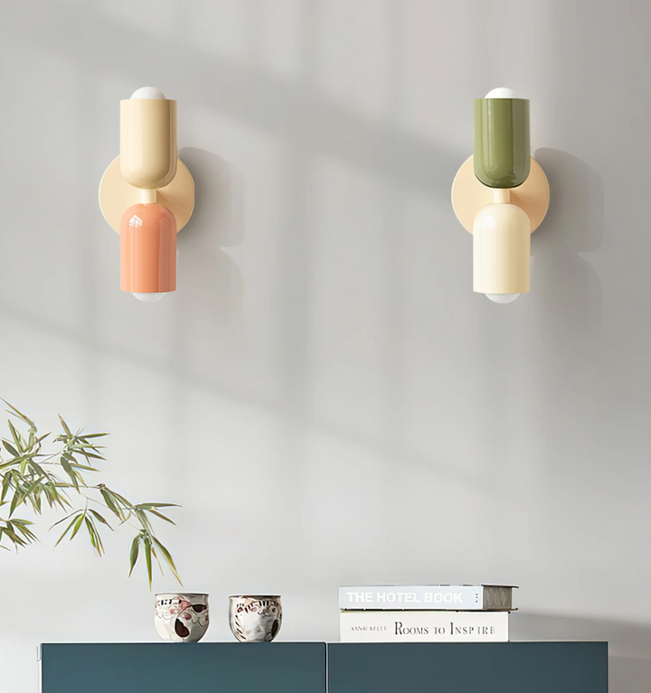 Couleur Double Plug In Wall Lamp
