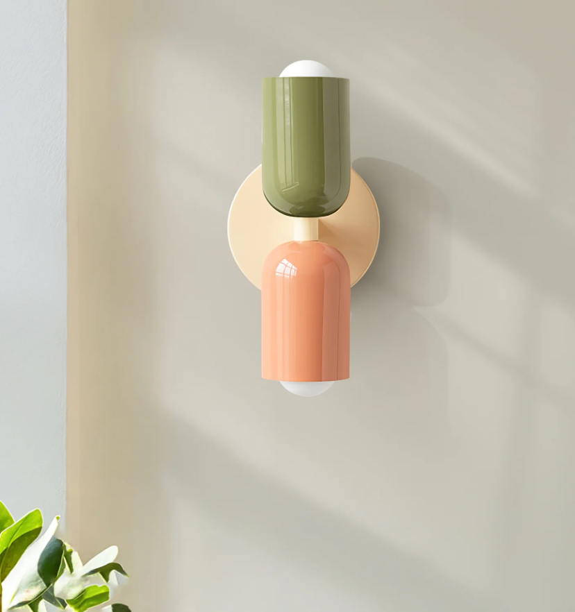 Couleur Double Plug In Wall Lamp