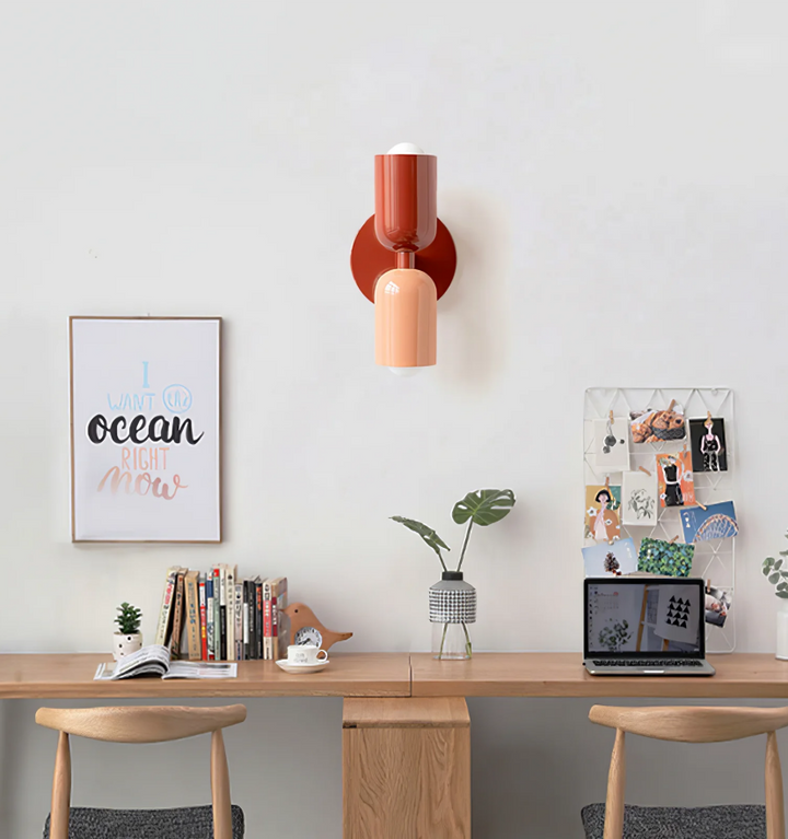 Couleur Double Plug In Wall Lamp