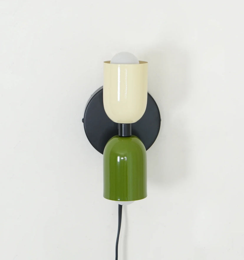 Couleur Double Plug In Wall Lamp
