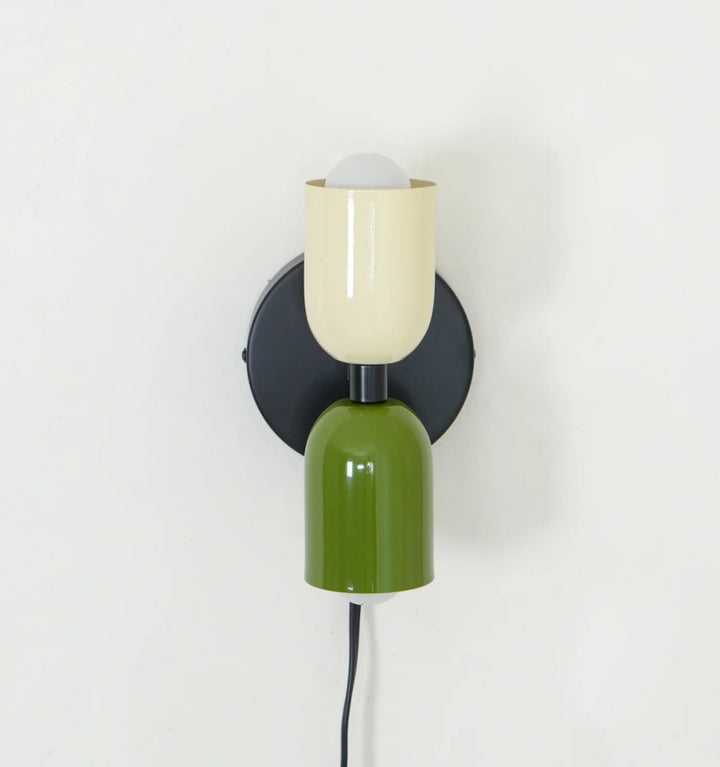 Couleur Double Plug In Wall Lamp