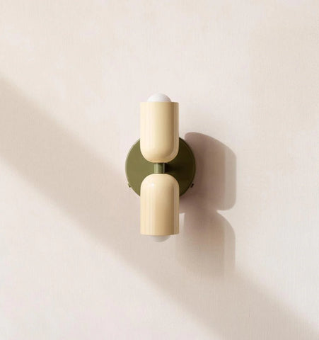 Couleur Double Plug In Wall Lamp