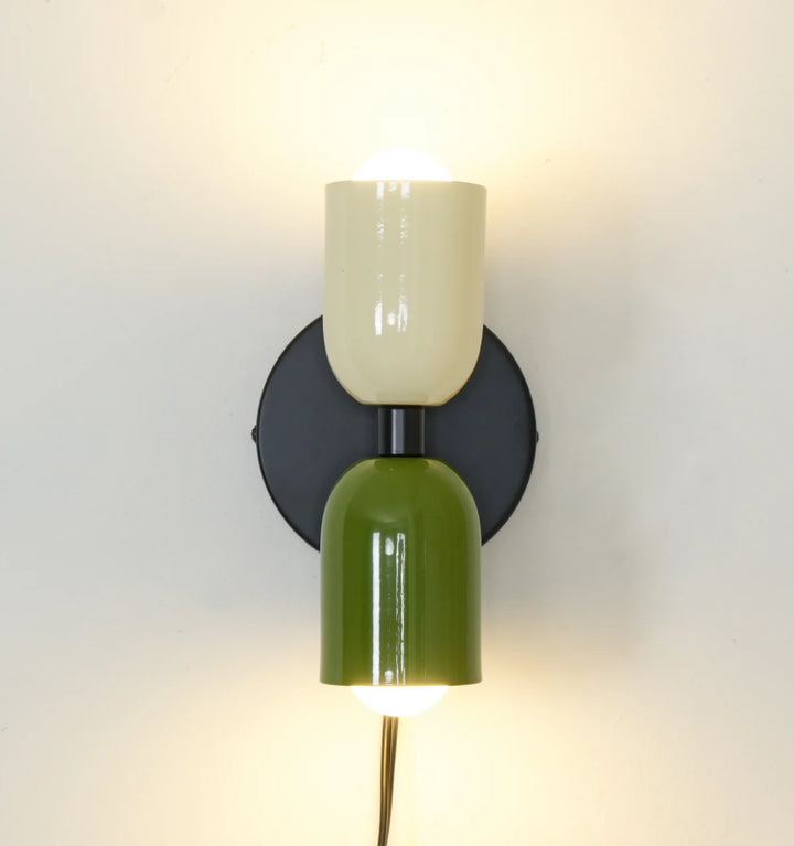 Couleur Double Plug In Wall Lamp