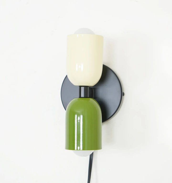 Couleur Double Plug In Wall Lamp
