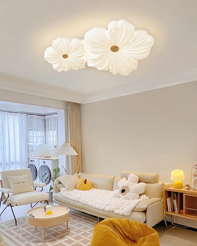 Cream Flower Ceiling Lamp - Yiarolight