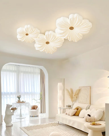 Cream Flower Ceiling Lamp - Yiarolight
