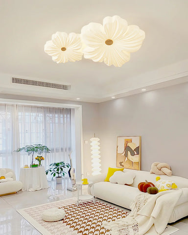 Cream Flower Ceiling Lamp - Yiarolight