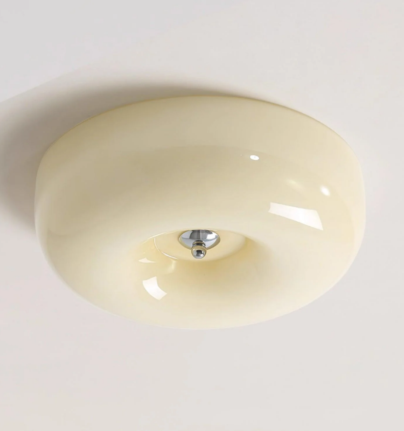 Cream Pudding Ceiling Lamp