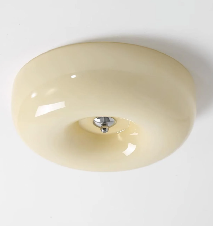 Cream Pudding Ceiling Lamp