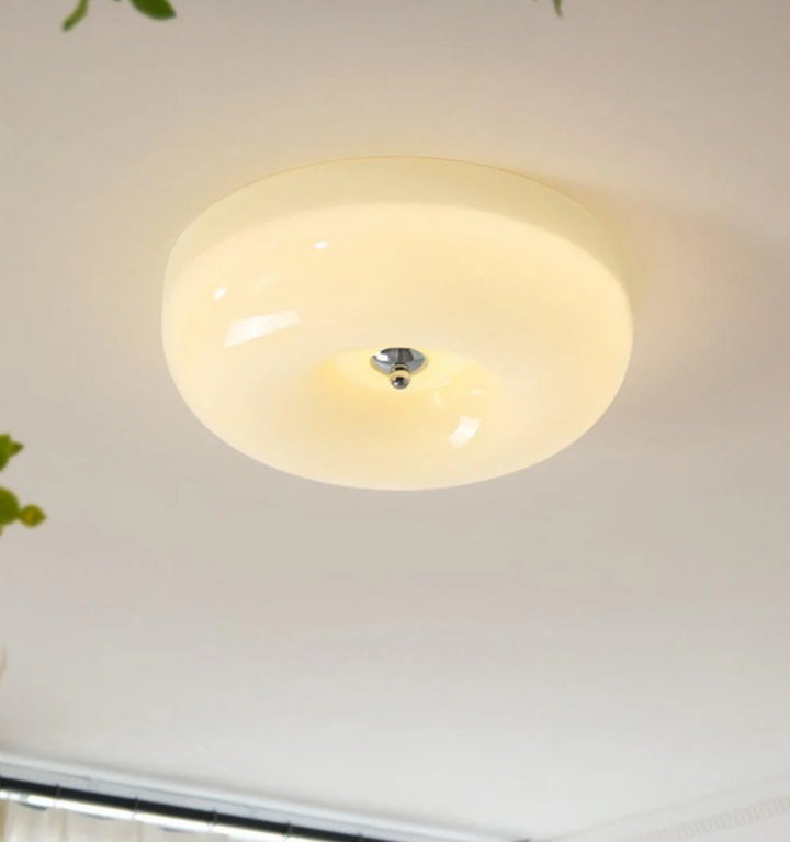 Cream Pudding Ceiling Lamp