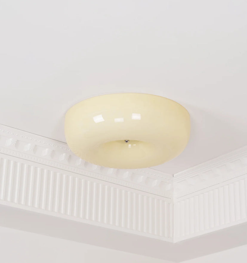 Cream Pudding Ceiling Lamp