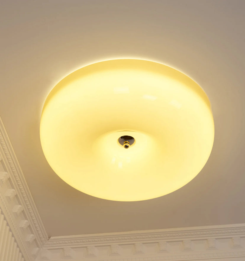 Cream Pudding Ceiling Lamp