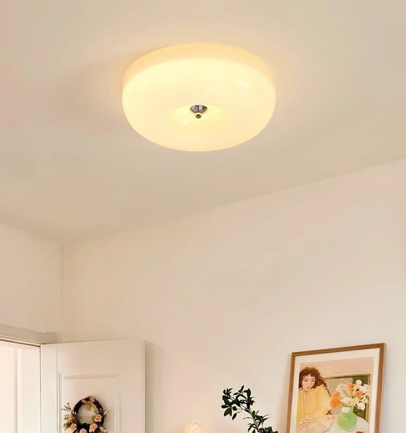 Cream Pudding Ceiling Lamp