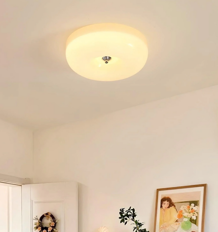 Cream Pudding Ceiling Lamp