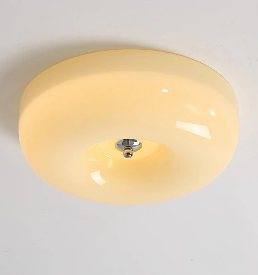 Cream Pudding Ceiling Lamp