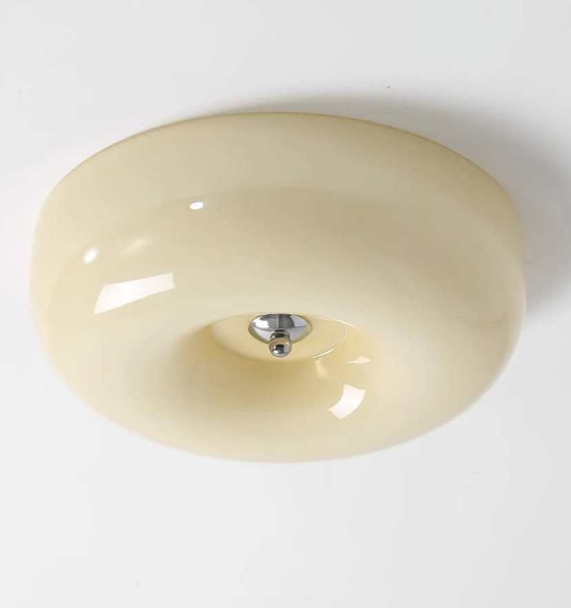 Cream Pudding Ceiling Lamp