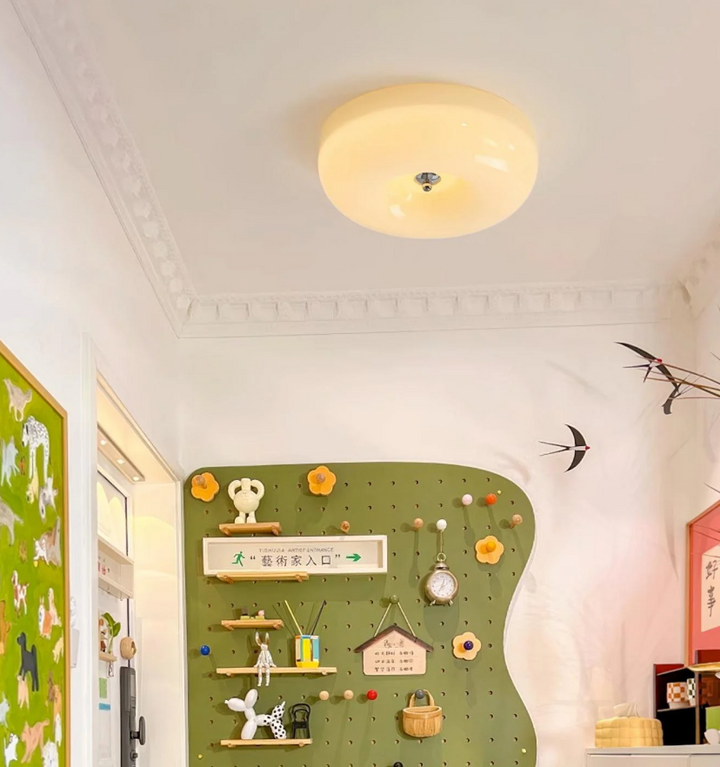 Cream Pudding Ceiling Lamp