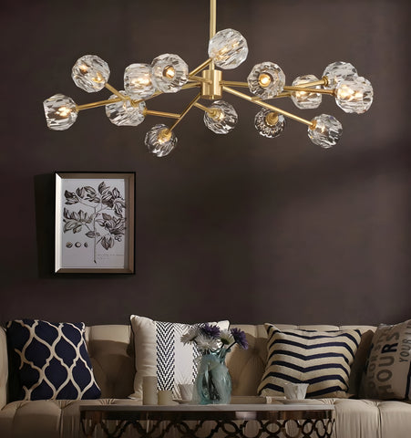 CRYSTAL BALL ROUND CLUSTER CHANDELIER