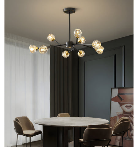 CRYSTAL BALL ROUND CLUSTER CHANDELIER