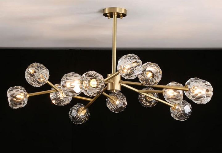 CRYSTAL BALL ROUND CLUSTER CHANDELIER