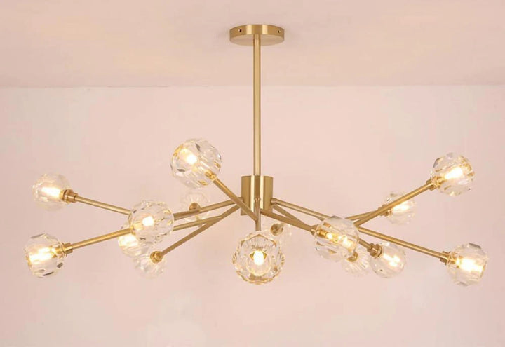 CRYSTAL BALL ROUND CLUSTER CHANDELIER