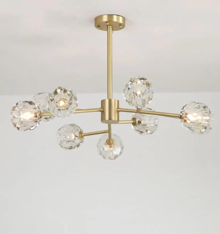 CRYSTAL BALL ROUND CLUSTER CHANDELIER