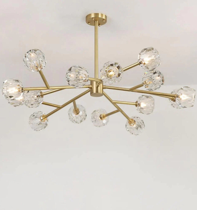 CRYSTAL BALL ROUND CLUSTER CHANDELIER
