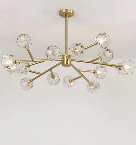 CRYSTAL BALL ROUND CLUSTER CHANDELIER