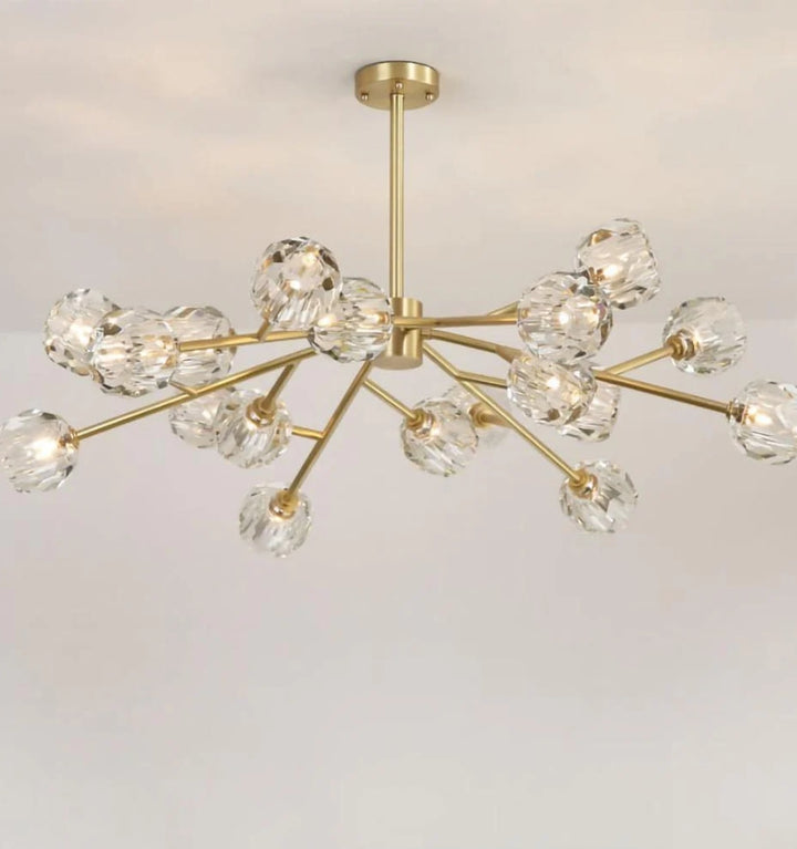 CRYSTAL BALL ROUND CLUSTER CHANDELIER